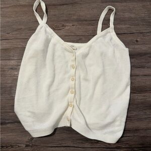 John Galt Cream Button-Up Camisole